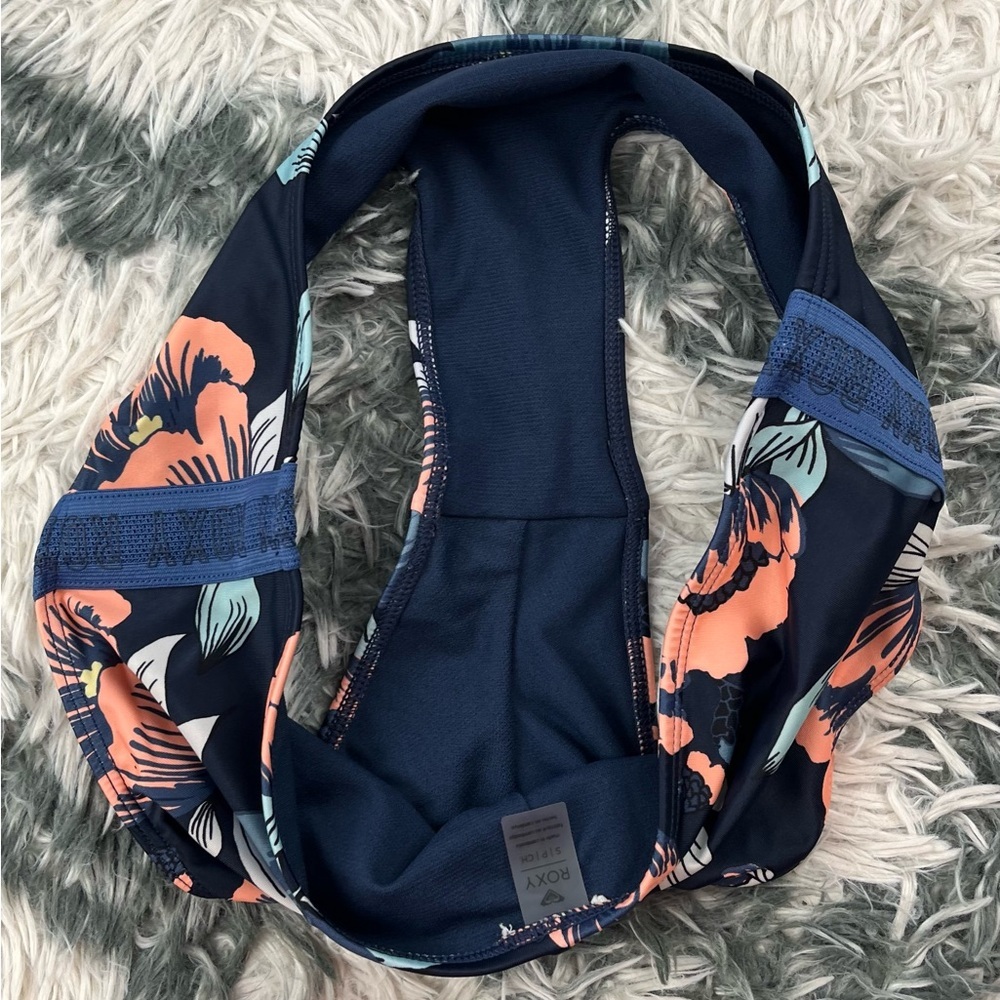 Roxy Women’s Blue Floral Bikini Bottom Size Small - Picture 7 of 8